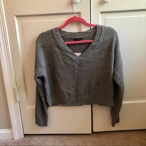 Cropped Gray Sweater